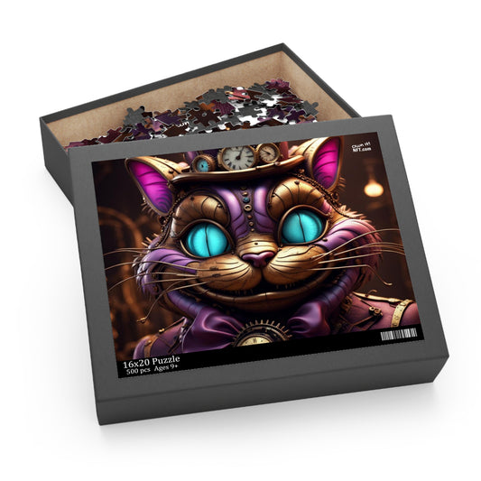 Steampunk Cat NFT Art Collection Puzzle (120, 252, 500-Piece)