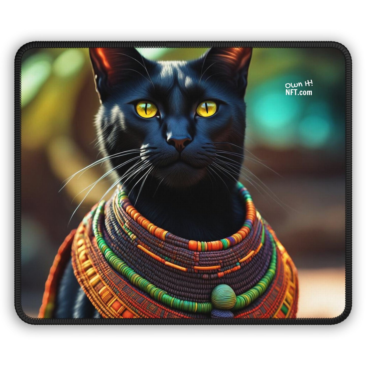 The African Chief Cat Profession NFT Art Gaming Mouse Pad