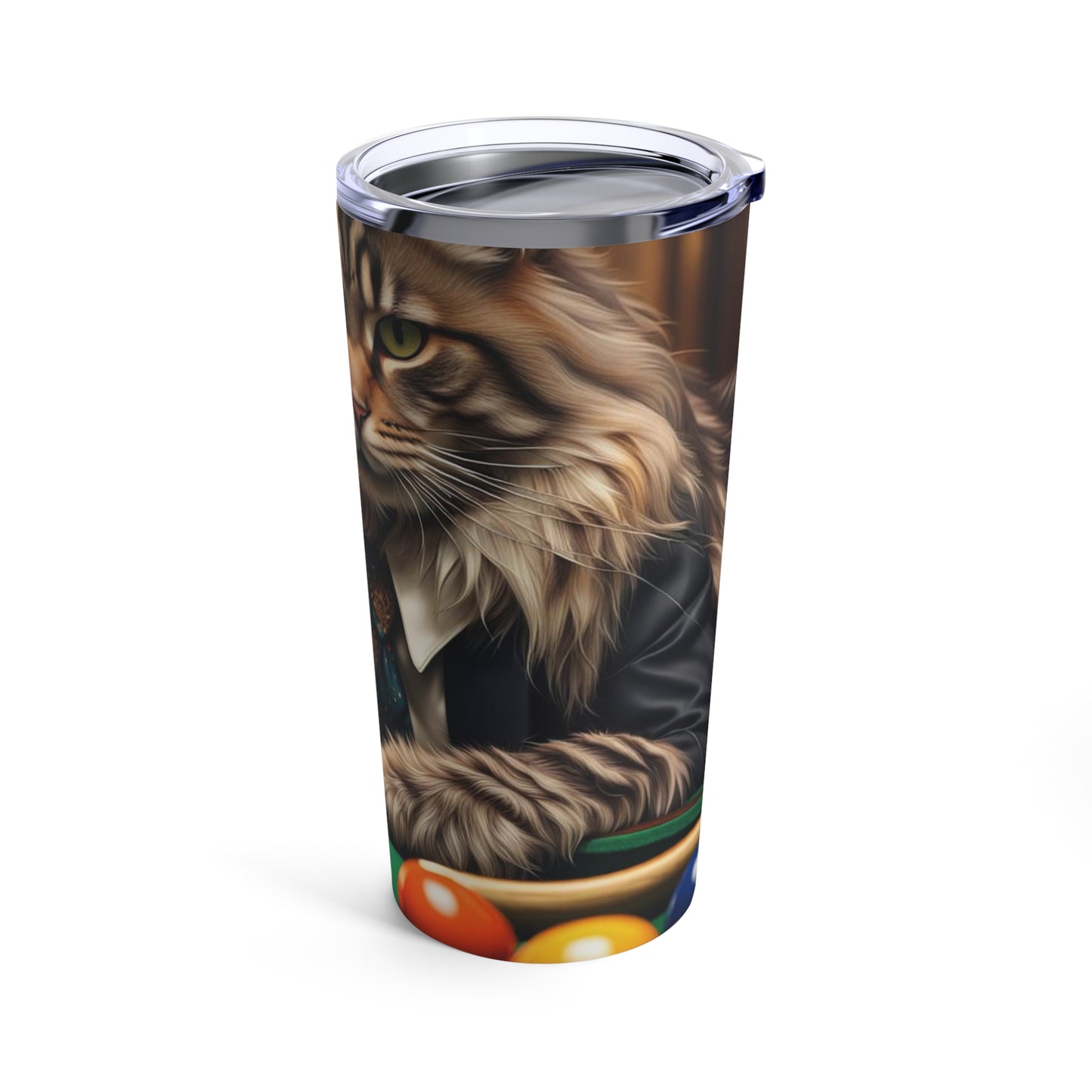 The Pool Shark Cat Profession NFT Art Tumbler 20oz