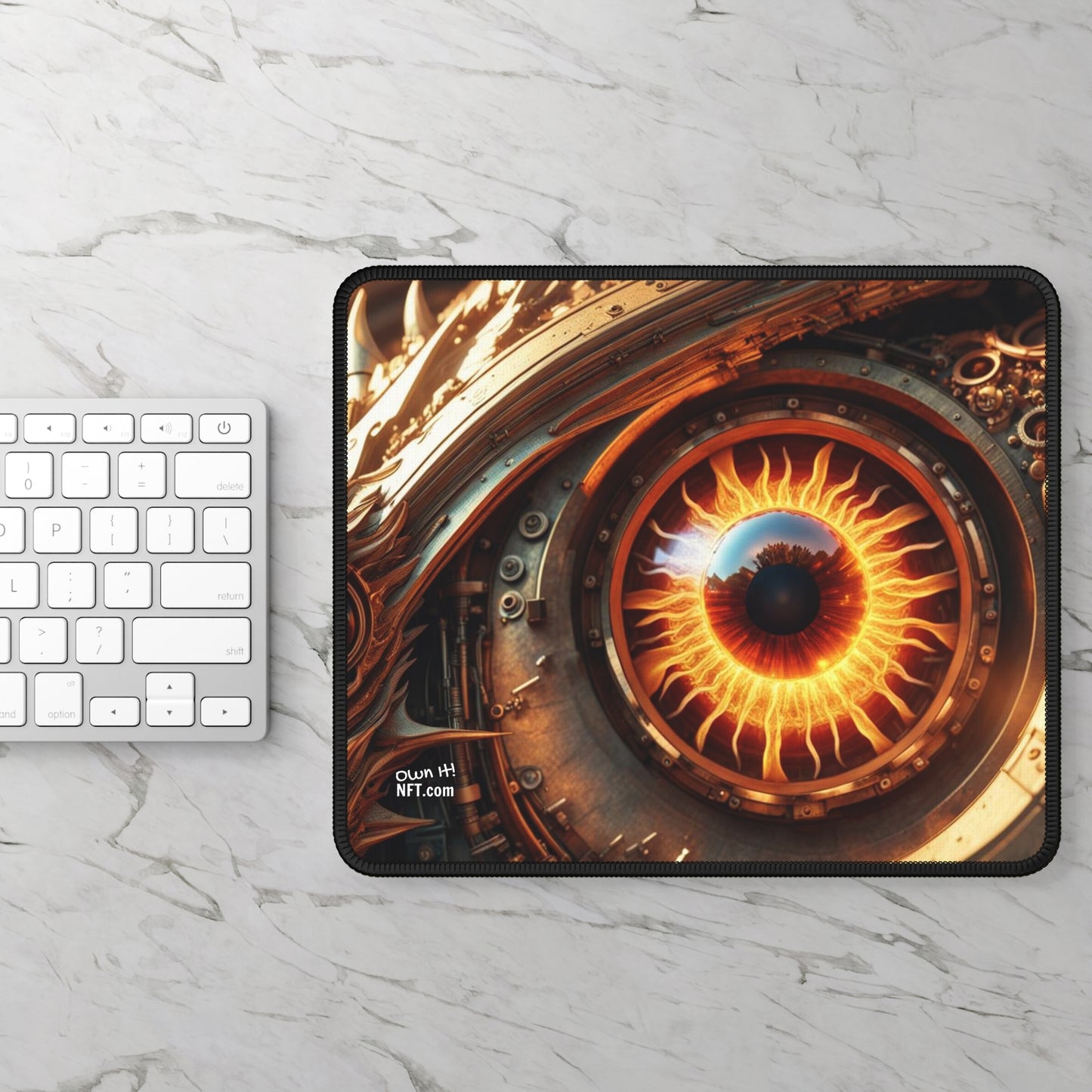 Steampunk Dragon's Eye NFT Art Gaming Mouse Pad