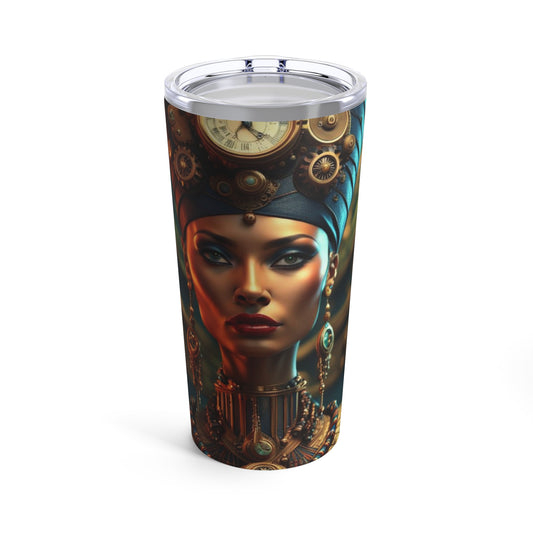 Steampunk Egyptian Queen Nefertiti NFT Art Tumbler 20oz