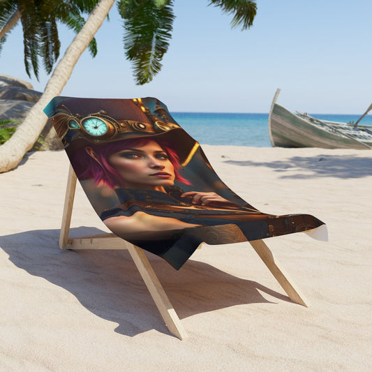 Steampunk Pixie NFT Art Beach Towel