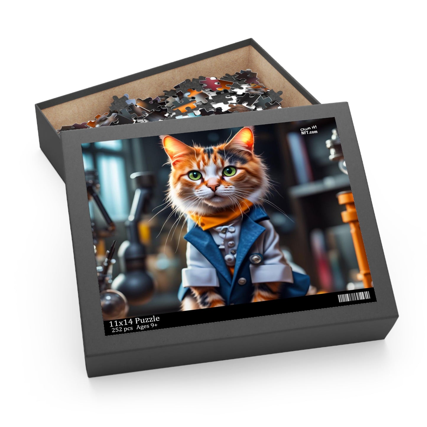 Scientist Cat Profession NFT Art Collection Puzzle (120, 252, 500-Piece)