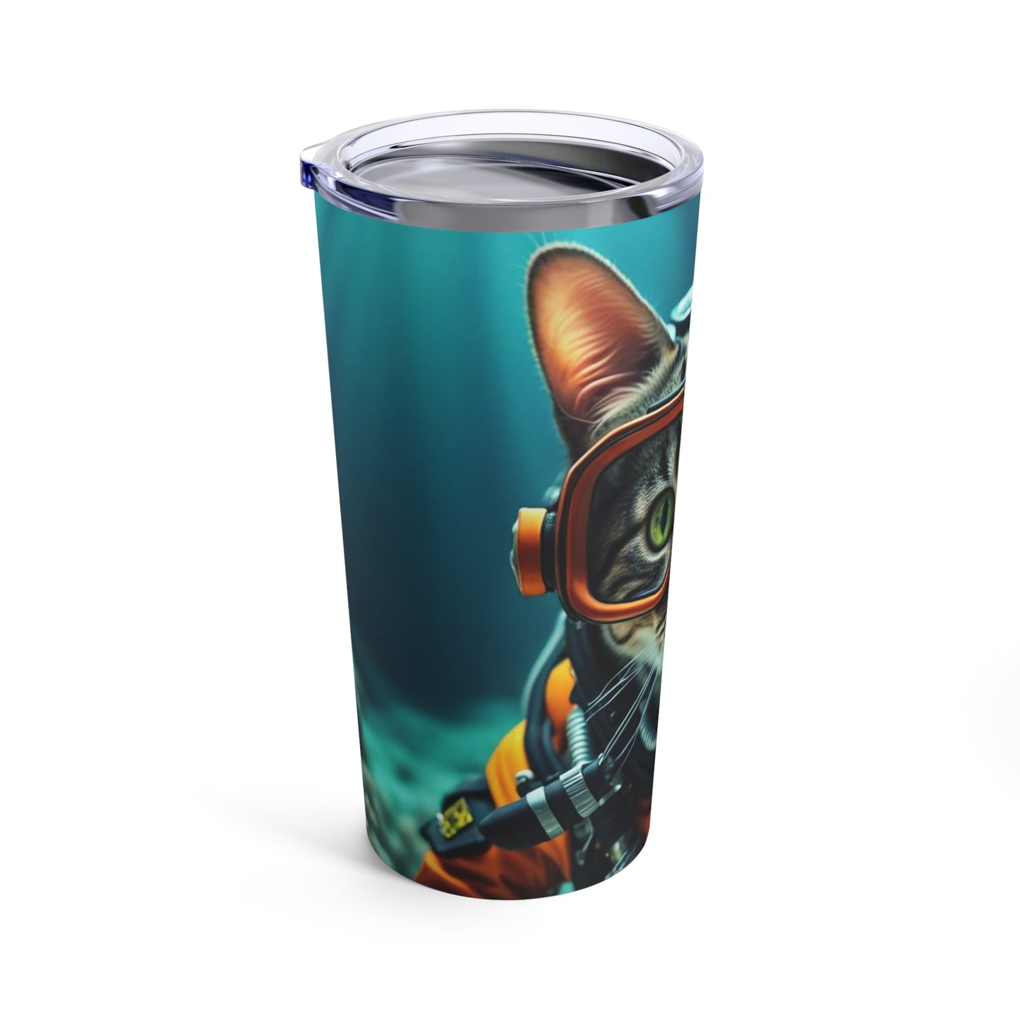 The Scuba Diver Cat Profession NFT Art Tumbler 20oz