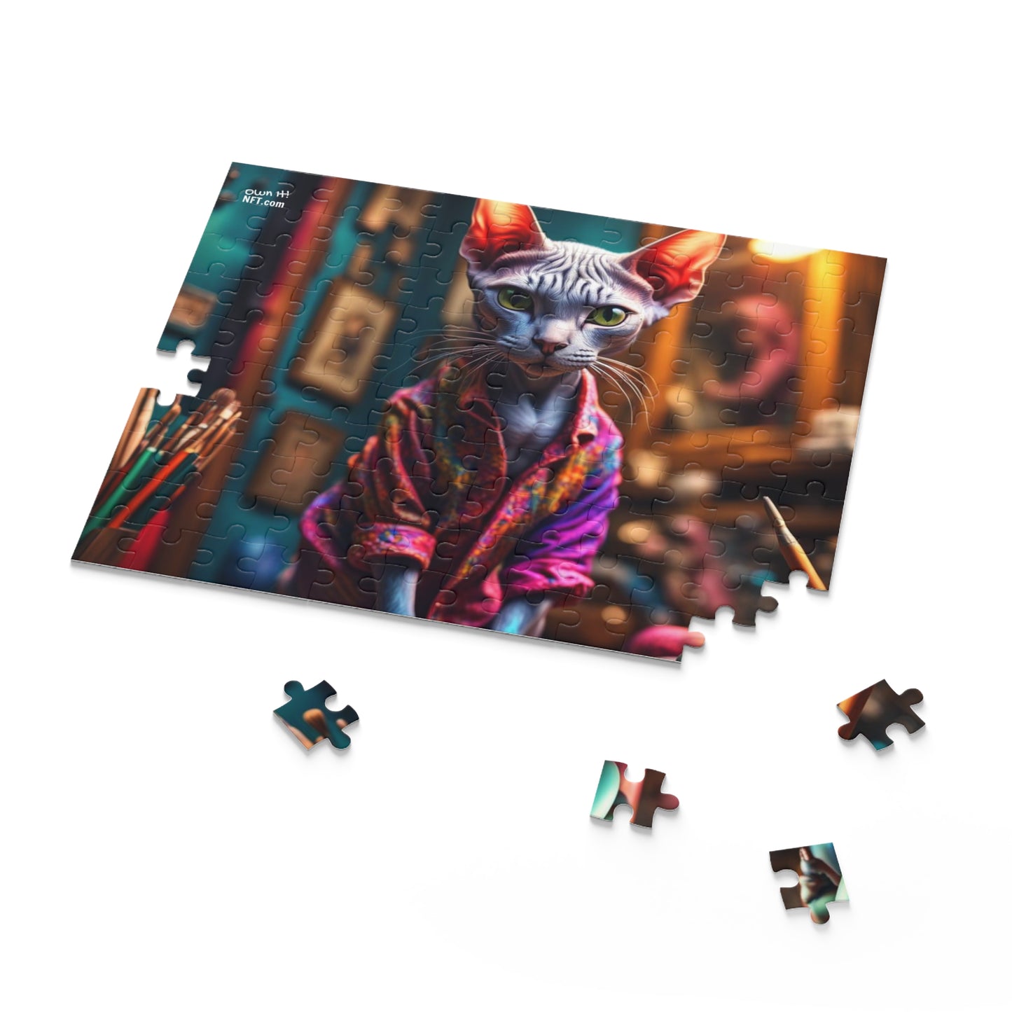 Artist Cat Profession NFT Art Collection Puzzle (120, 252, 500-Piece)