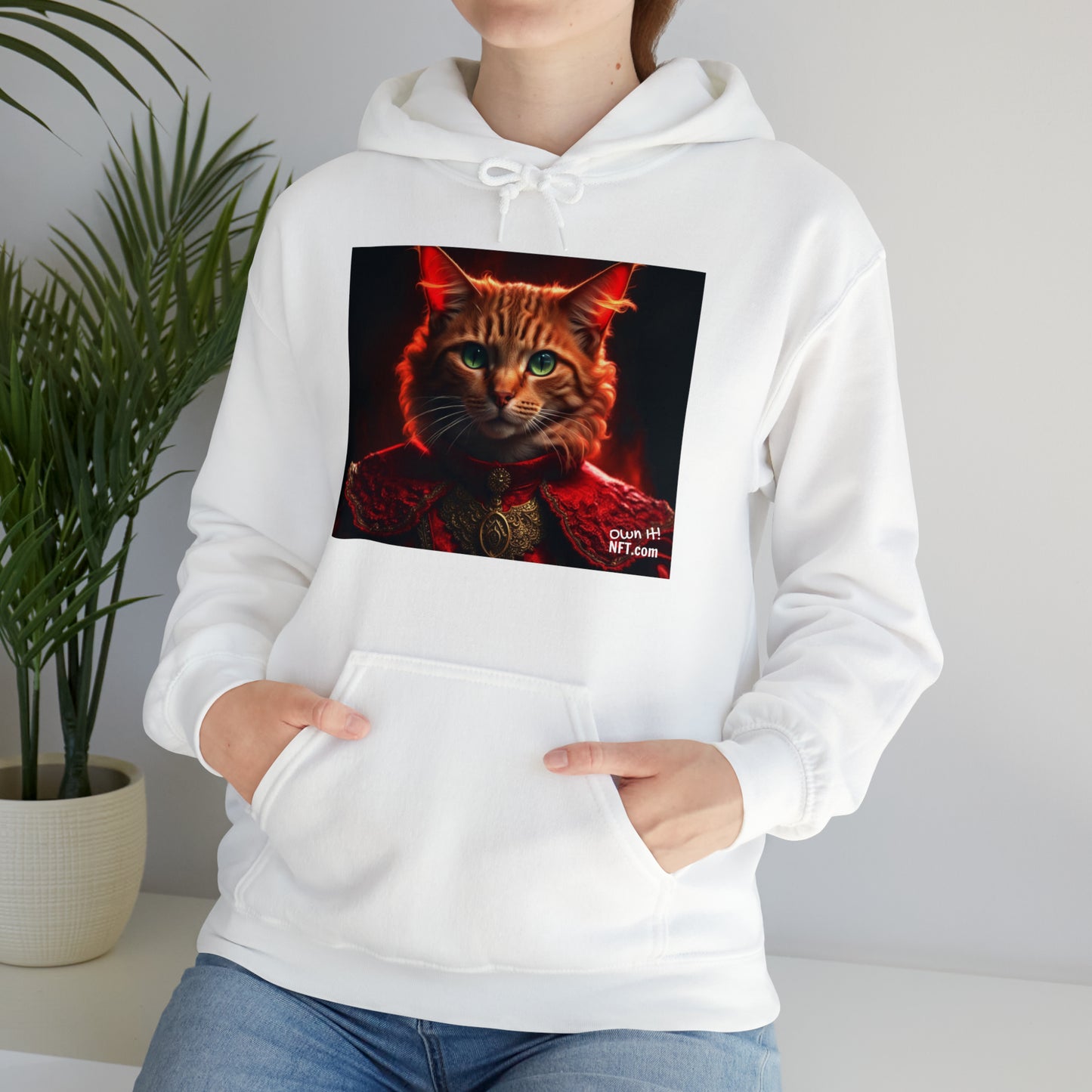 The Witch Cat Profession NFT Art Unisex Heavy Blend™ Hooded Sweatshirt