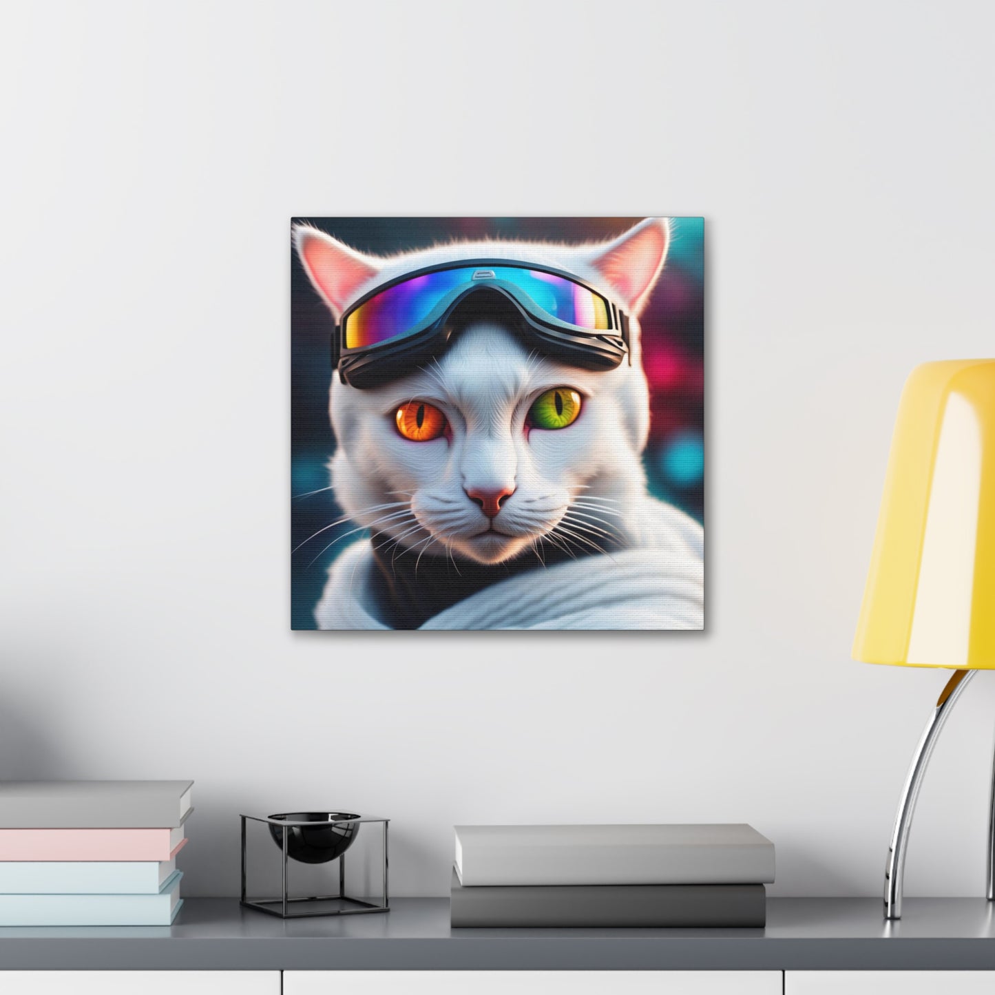 The Ski Instructor Cat Profession NFT Art Canvas Gallery Wraps