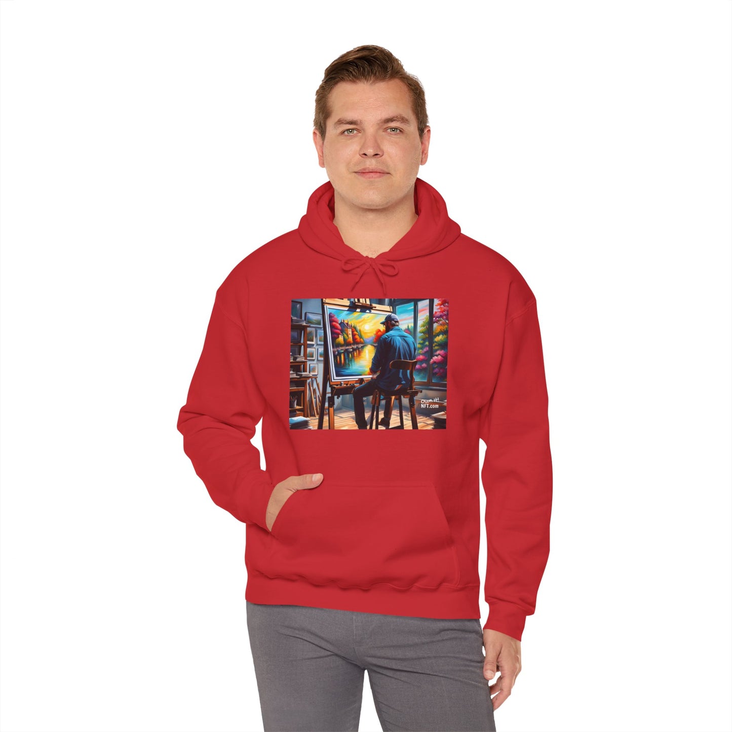 Fan Inspired Arthur The Artist NFT Art Unisex Heavy Blend™ Hooded Sweatshirt