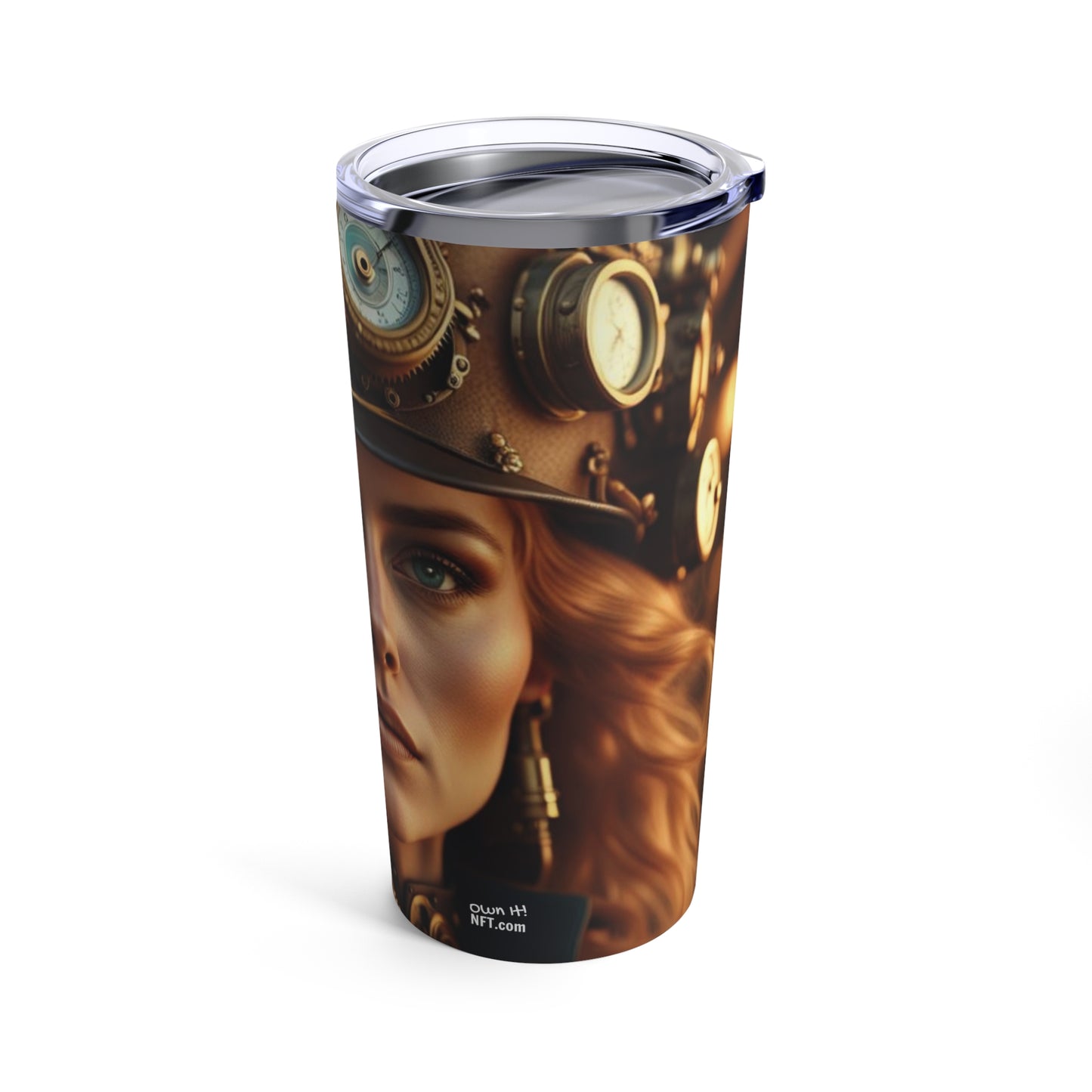 Steampunk Norse Goddess Freyja NFT Art Tumbler 20oz