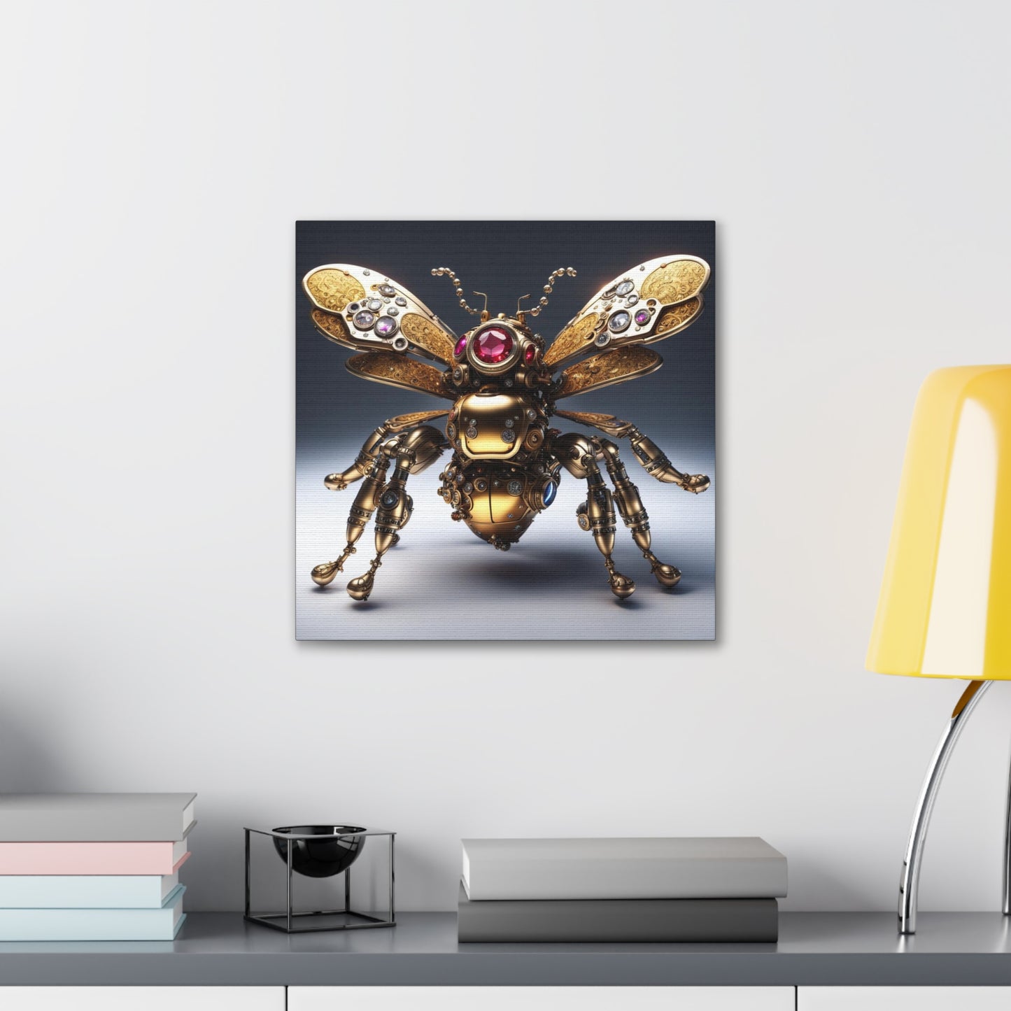 Steampunk Bumblebee NFT Art Canvas Gallery Wraps