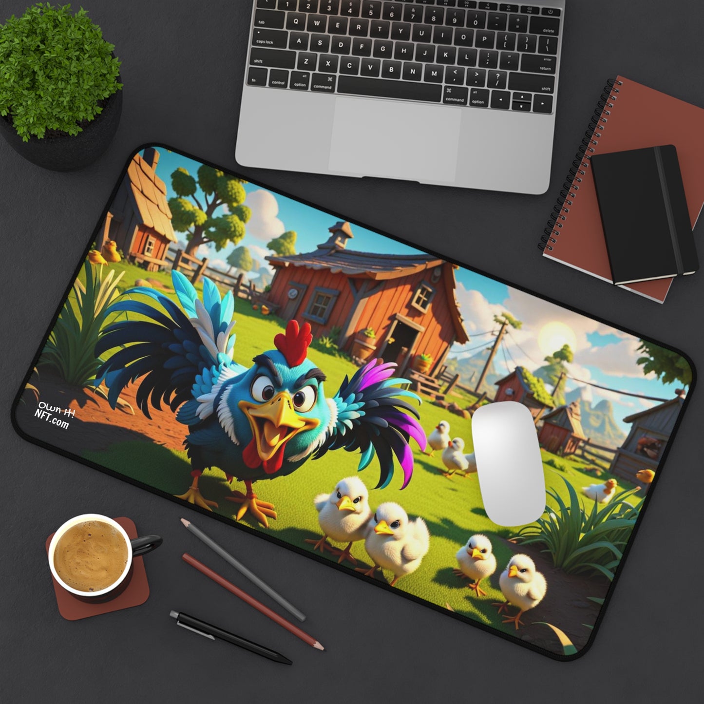 Barn Yard Chicken Coop Desk Mat