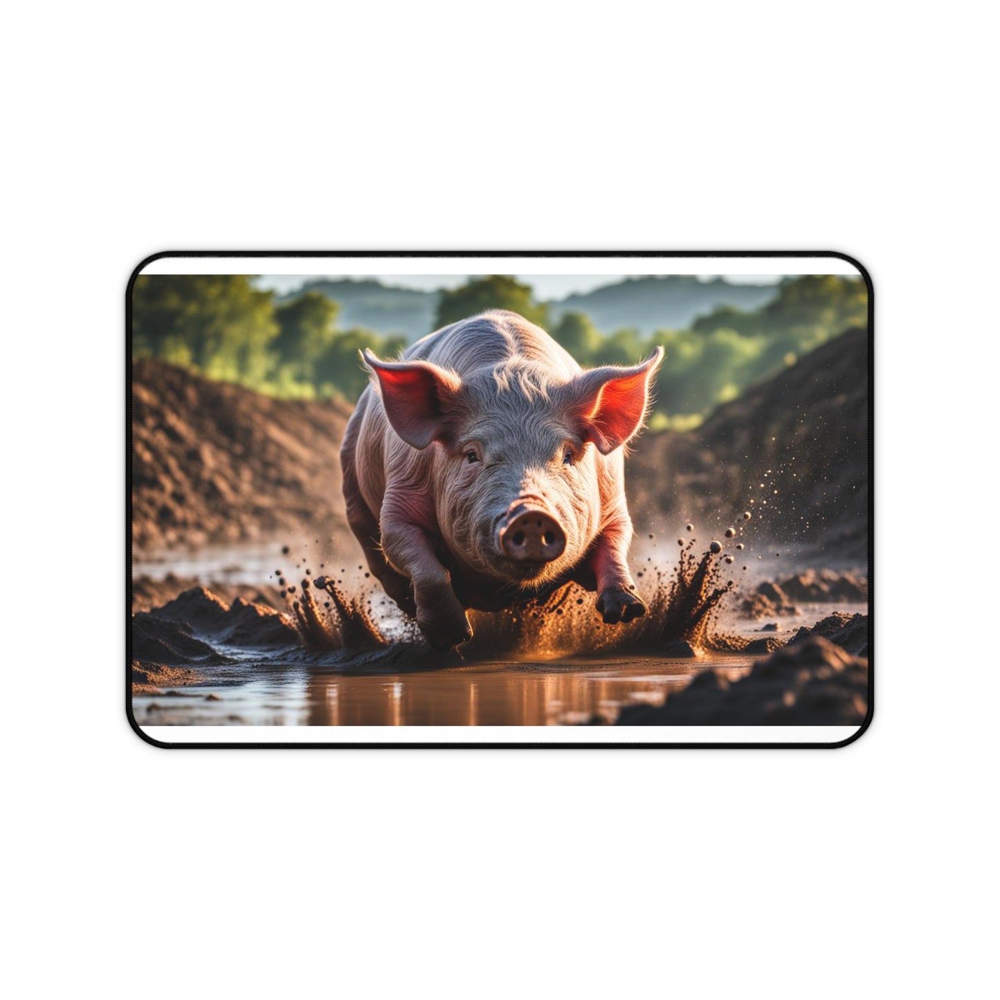 Pig in Mud Desk Mat