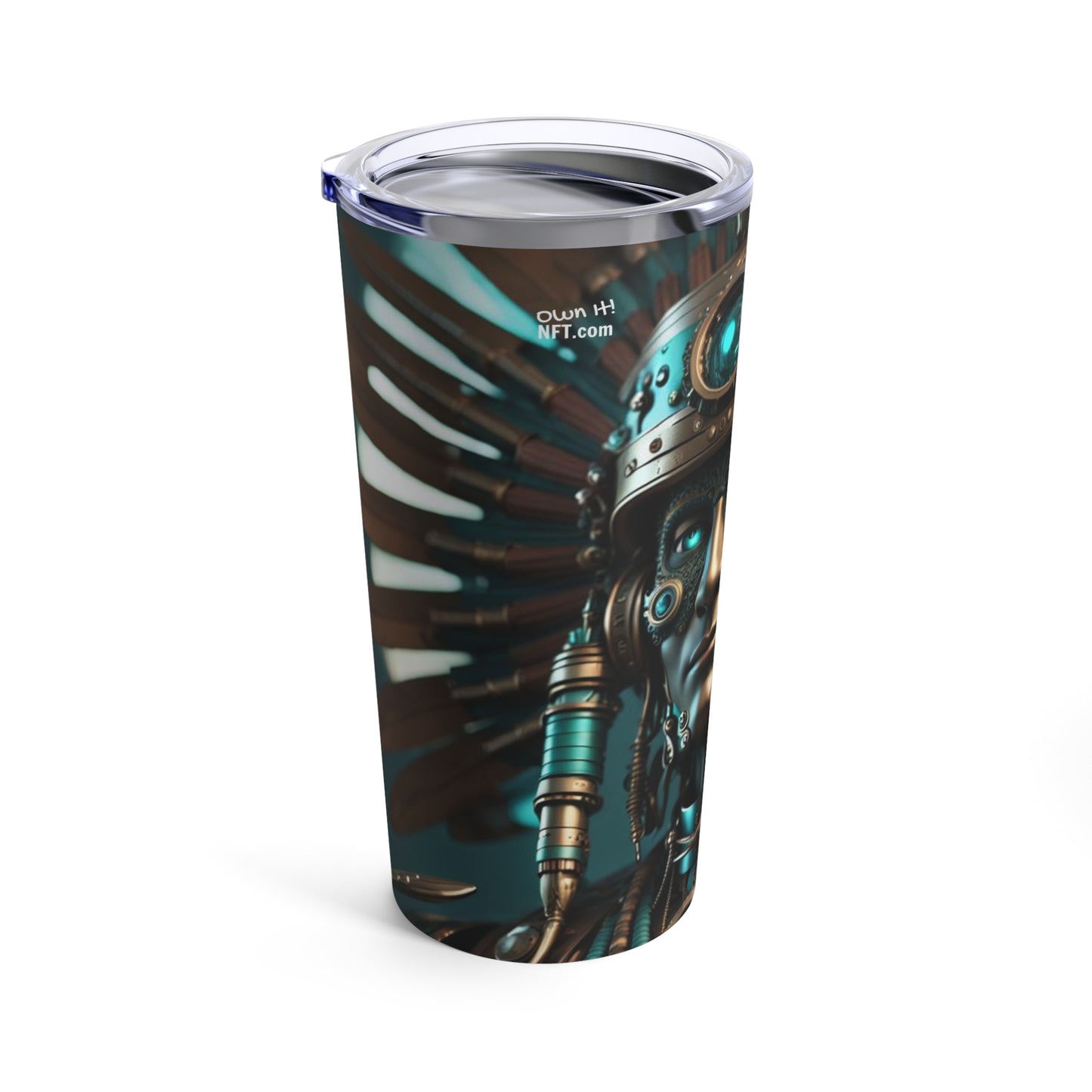 Steampunk American Indian Chief NFT Art Tumbler 20oz