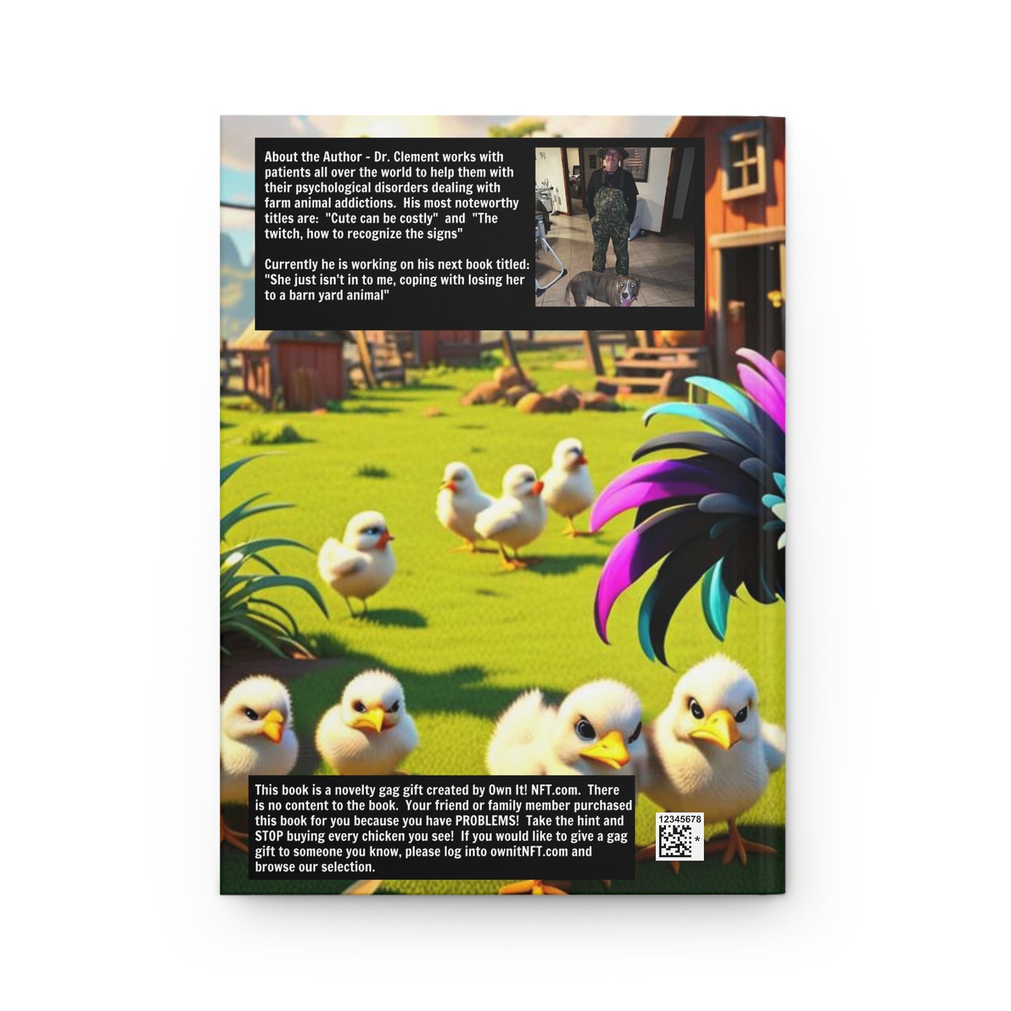 Novelty Gag Gift - "Chicken Addiction" Hardcover Journal Matte