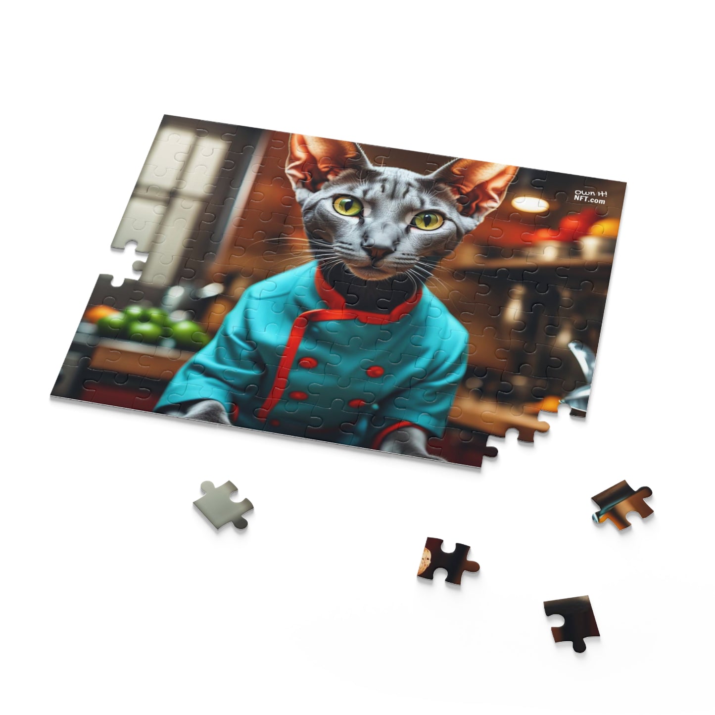 Head Chef Cat Profession NFT Art Collection Puzzle (120, 252, 500-Piece)