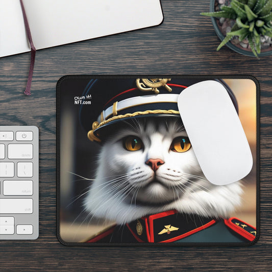 The Officer Cat Profession NFT Art Gaming Mouse Pad