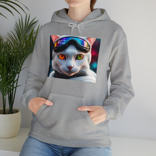 The Ski Instructor Cat Profession NFT Art Unisex Heavy Blend™ Hooded Sweatshirt