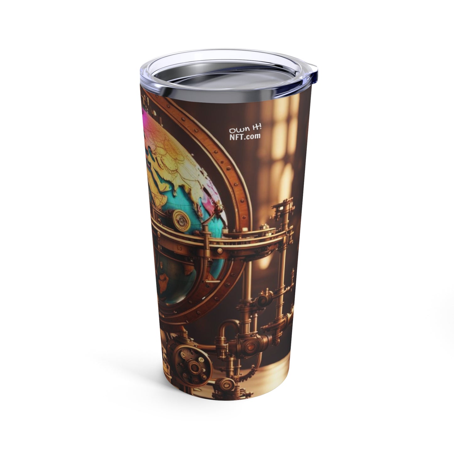 Steampunk World Globe NFT Art Tumbler 20oz