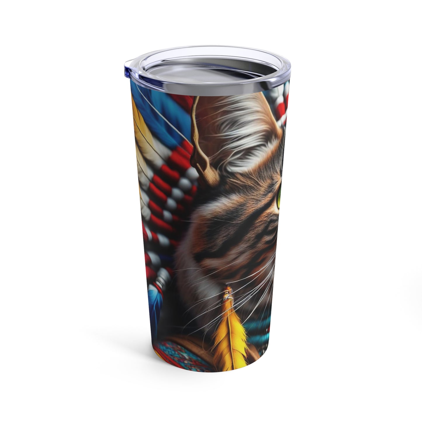 The American Indian Chief Cat Profession NFT Art Tumbler 20oz