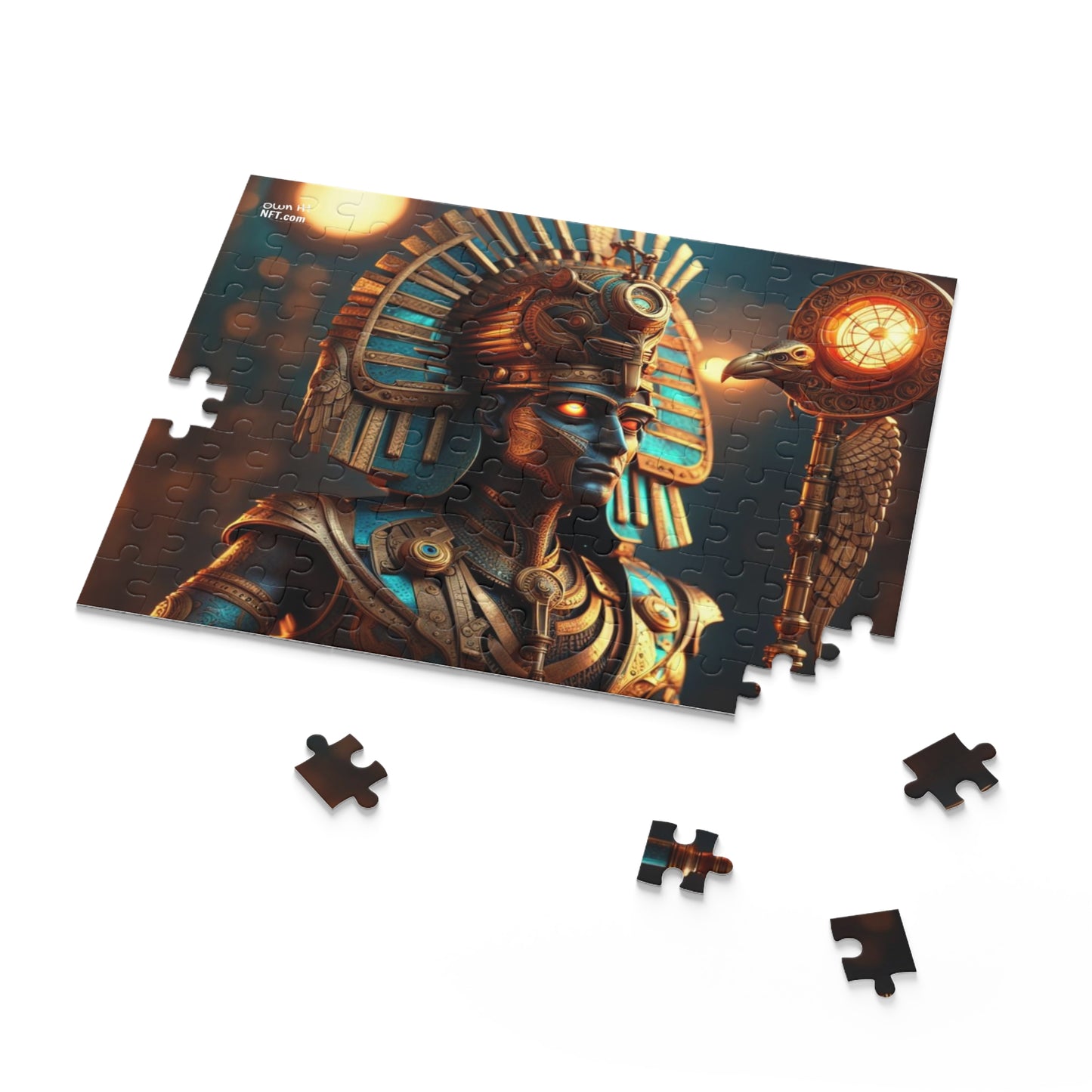 Steampunk Egyptian God Horus NFT Art Collection Puzzle (120, 252, 500-Piece)