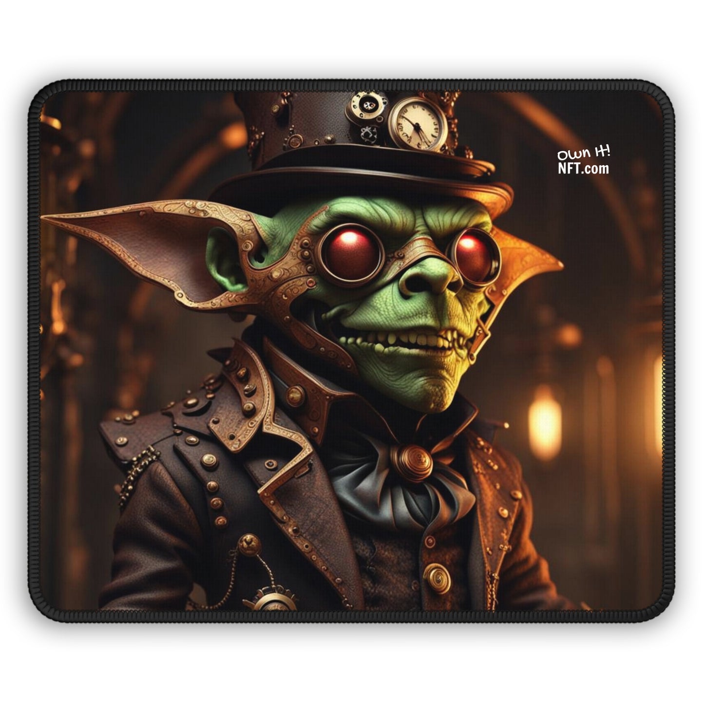 Steampunk Goblin NFT Art Gaming Mouse Pad