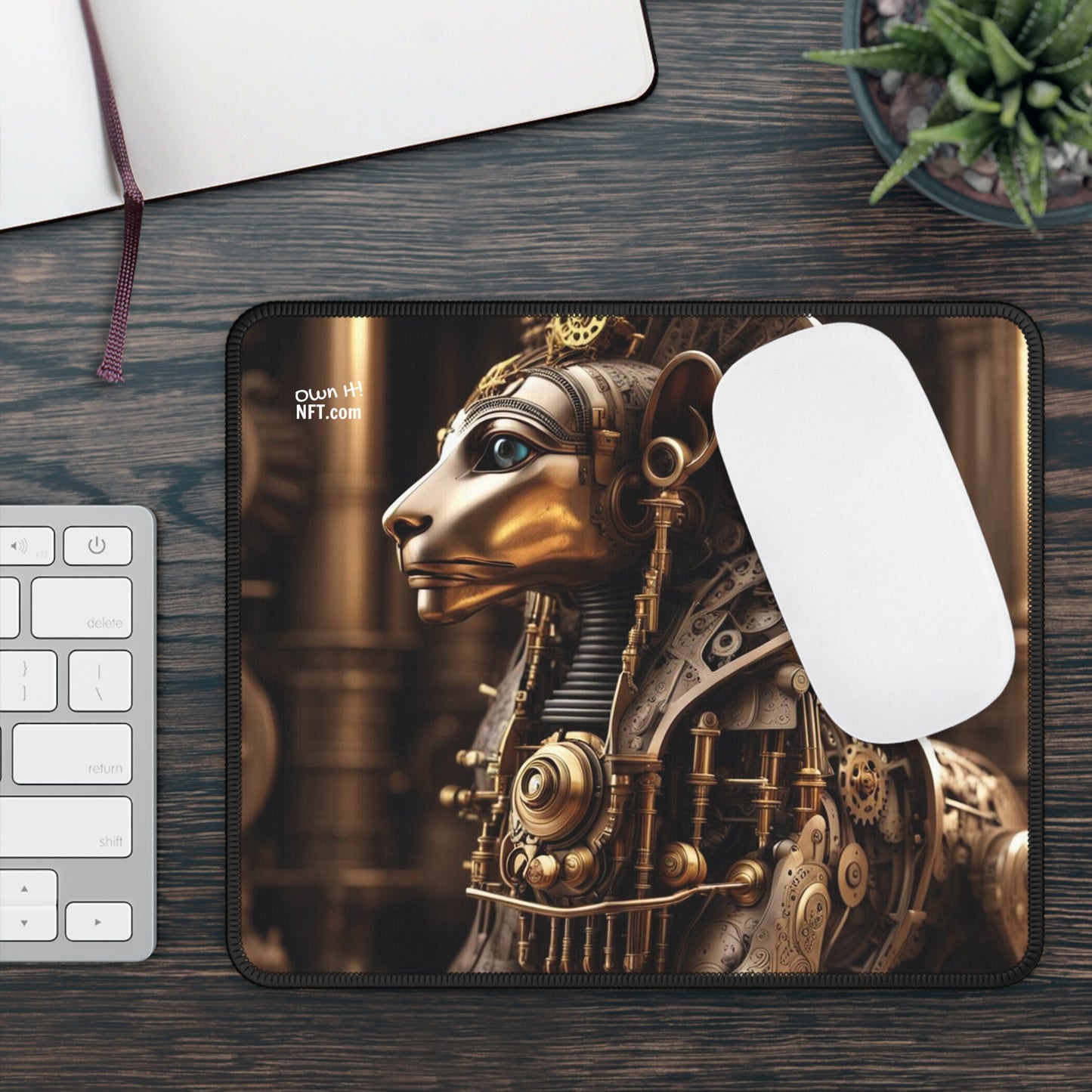 Steampunk Sphinx NFT Art Gaming Mouse Pad