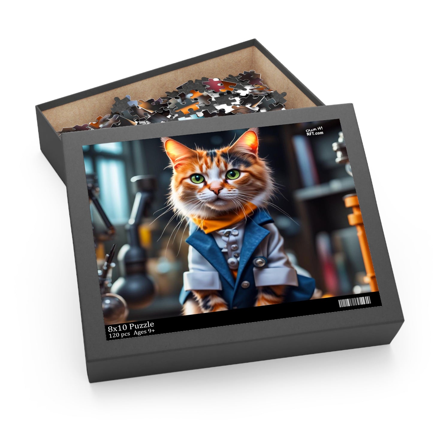 Scientist Cat Profession NFT Art Collection Puzzle (120, 252, 500-Piece)