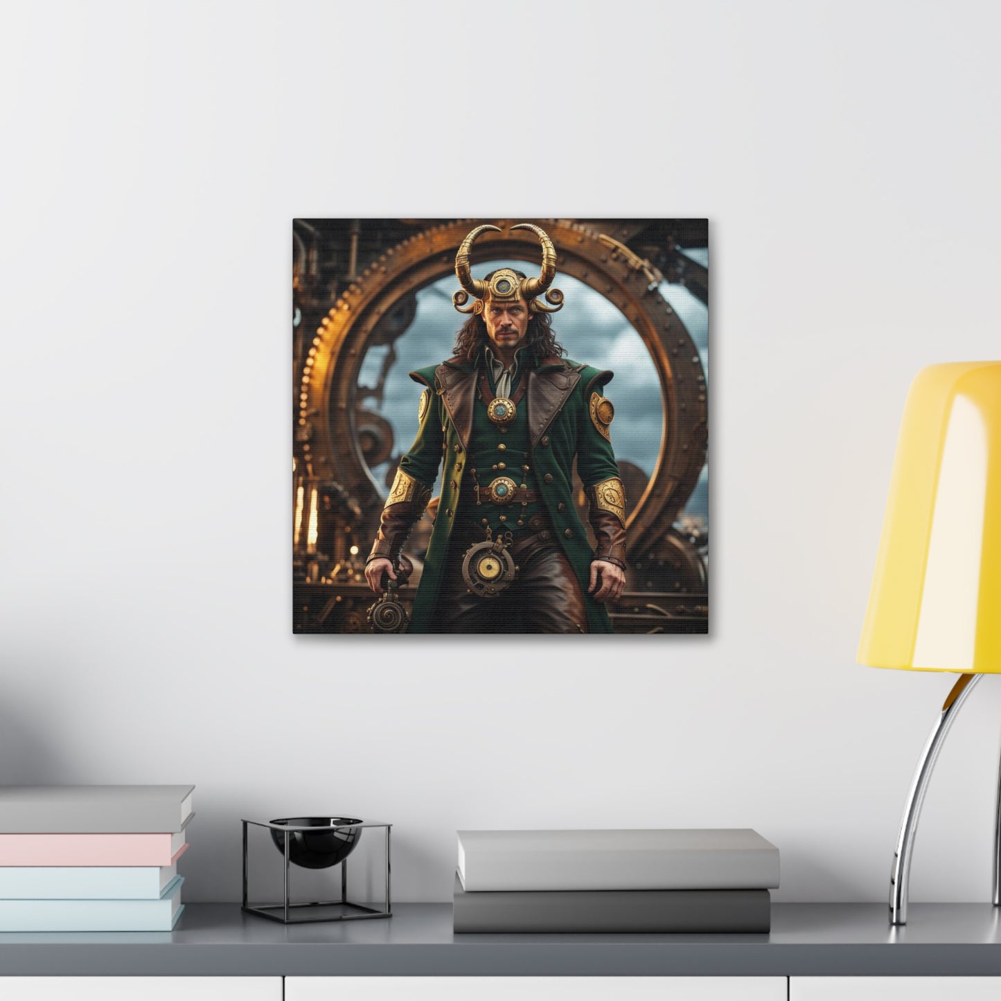 Steampunk Norse God Loki NFT Art Canvas Gallery Wraps