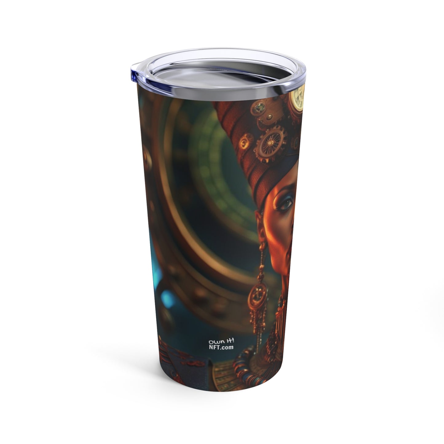 Steampunk Egyptian Queen Nefertiti NFT Art Tumbler 20oz