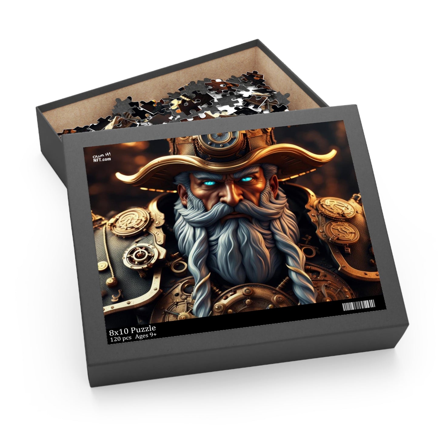 Steampunk Norse God Odin NFT Art Collection Puzzle (120, 252, 500-Piece)