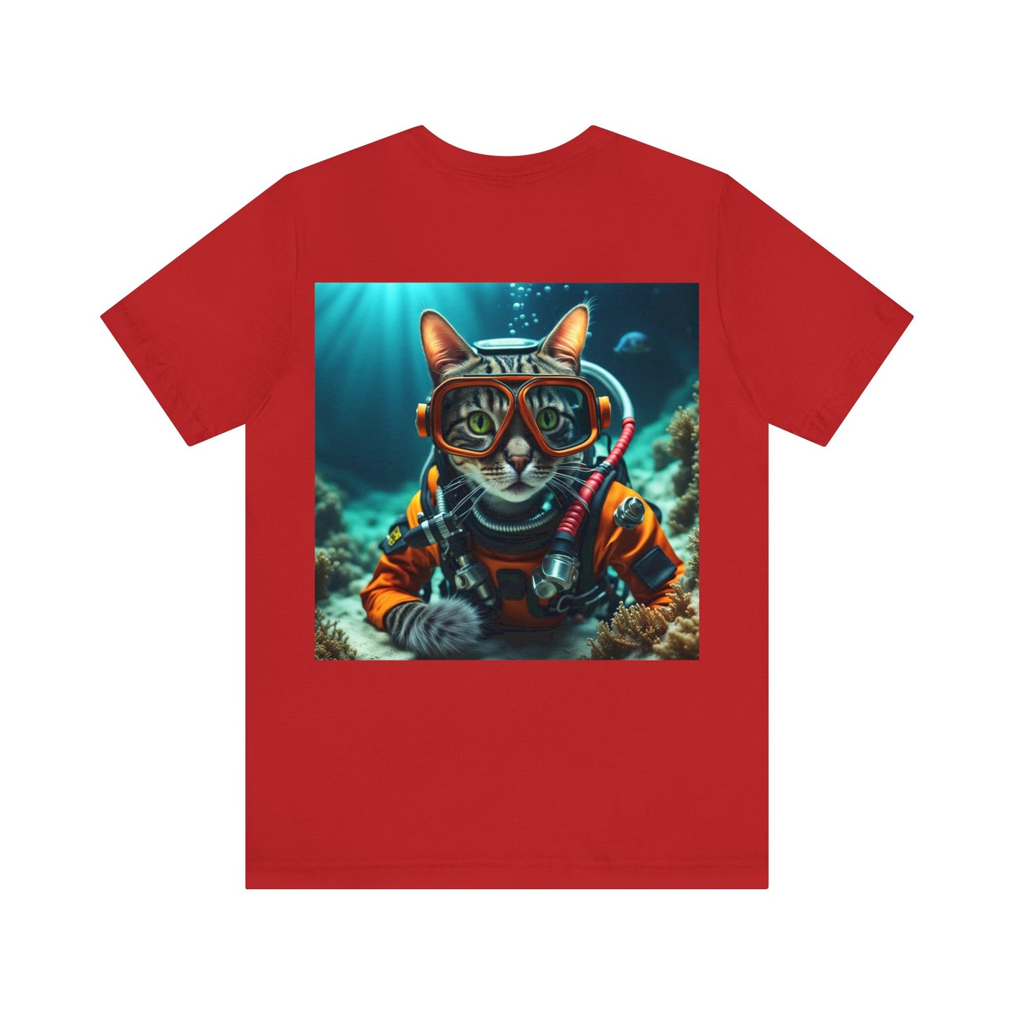 Scuba Diver Cat Profession NFT Art Unisex Jersey Short Sleeve Tee