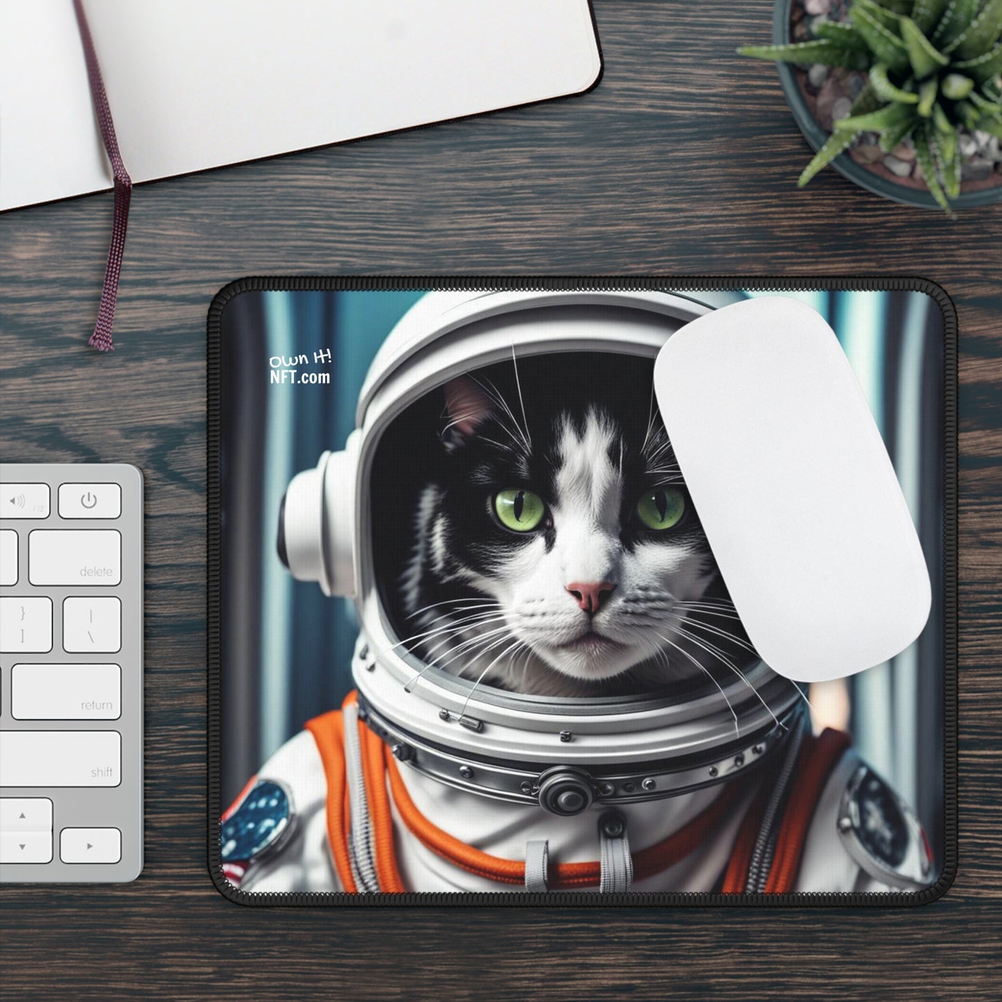 The Astronaut Cat Profession NFT Art Gaming Mouse Pad