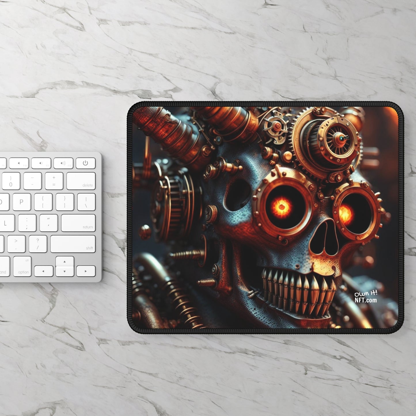 Steampunk Devil NFT Art Gaming Mouse Pad