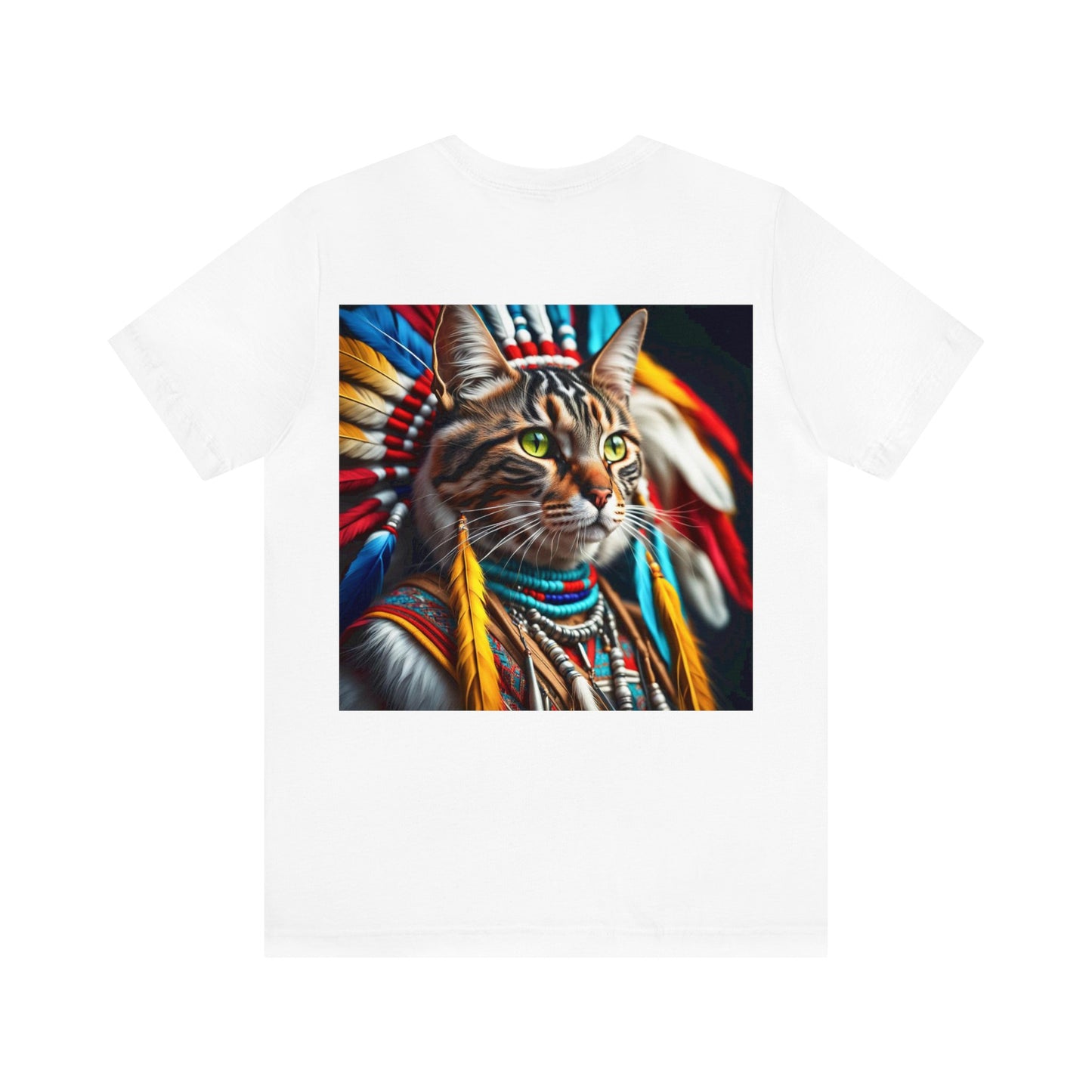 American Indian Chief Cat Profession NFT Art Unisex Jersey Short Sleeve Tee