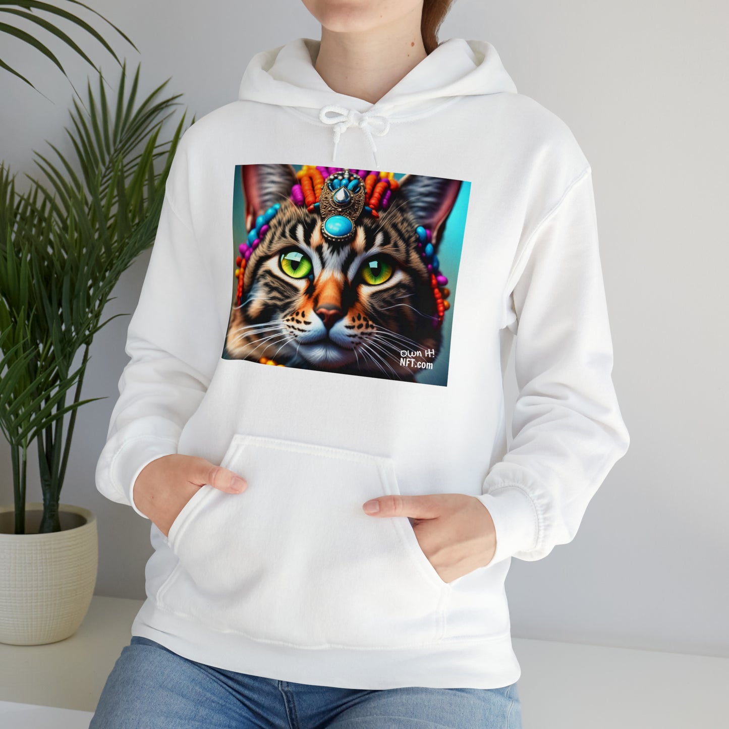 The India Princess Cat Profession NFT Art Unisex Heavy Blend™ Hooded Sweatshirt