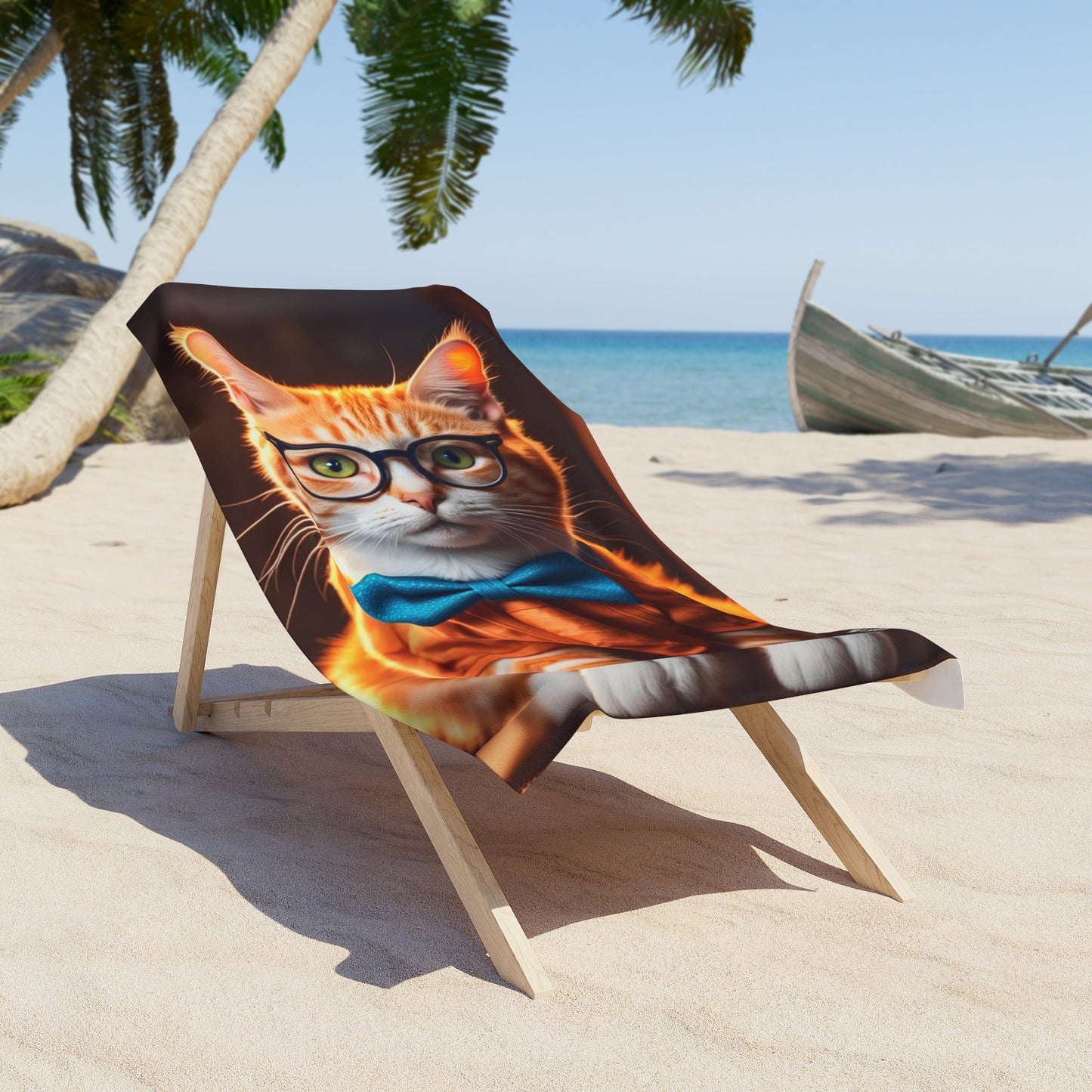 The Information Technology Cat Profession NFT Art Beach Towel