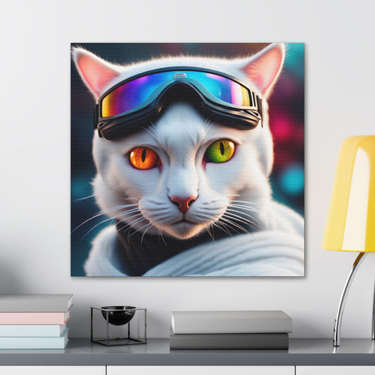 The Ski Instructor Cat Profession NFT Art Canvas Gallery Wraps