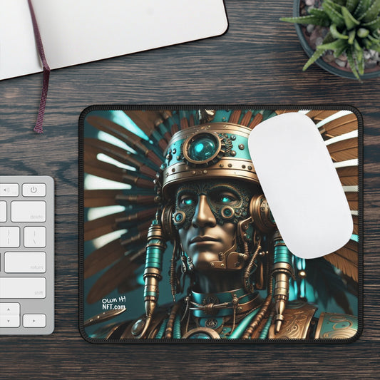 Steampunk American Indian Chief NFT Art Gaming Mouse Pad