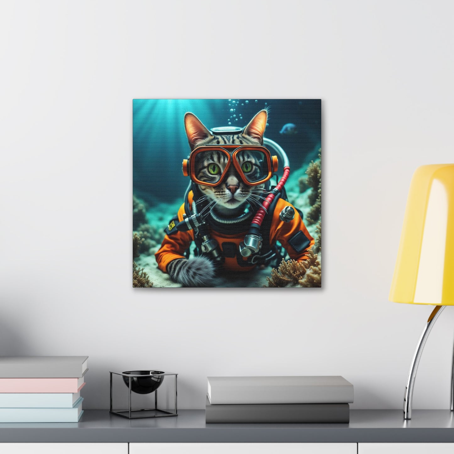 The Scuba Diver Cat Profession NFT Art Canvas Gallery Wraps