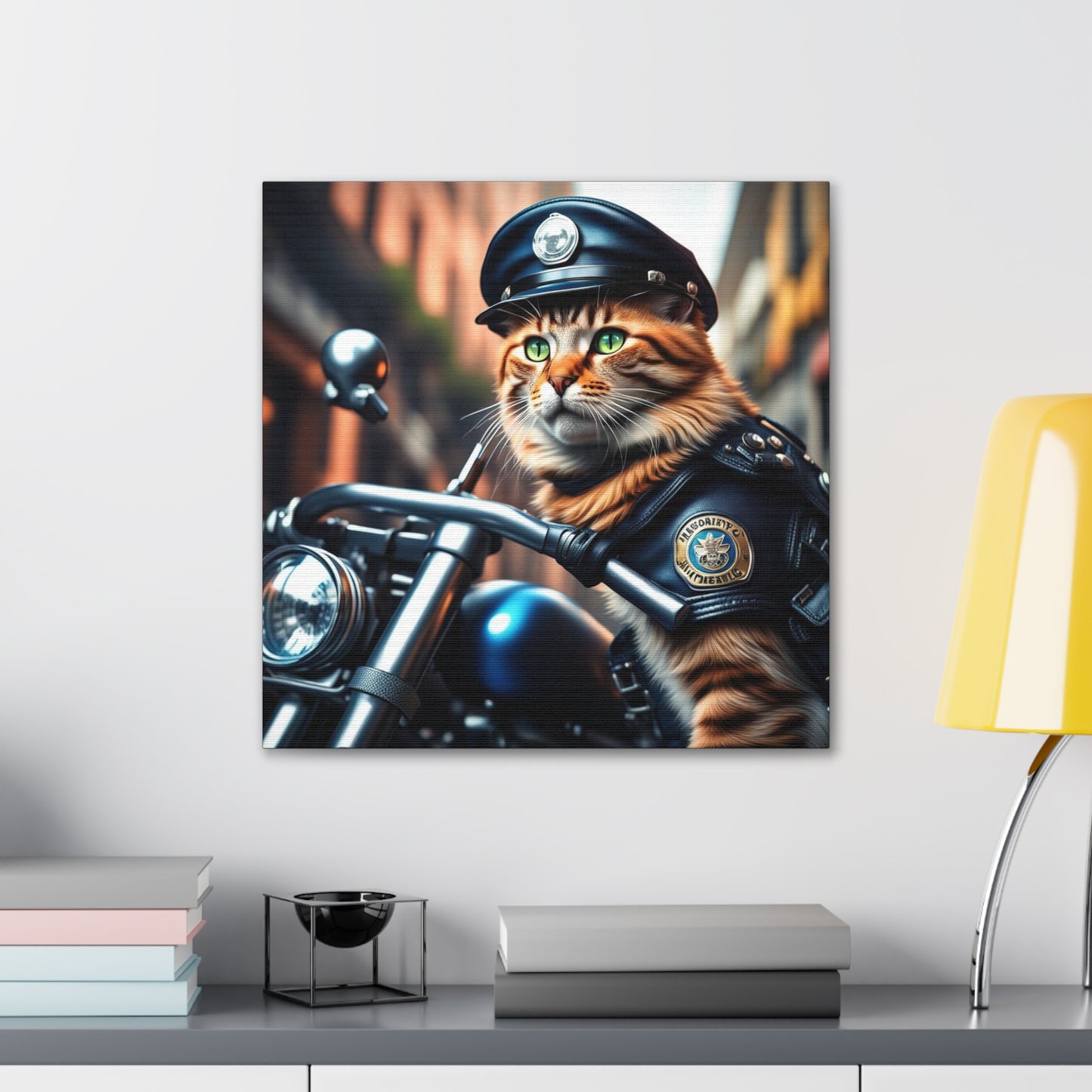 The Police Officer Cat Profession NFT Art Canvas Gallery Wraps