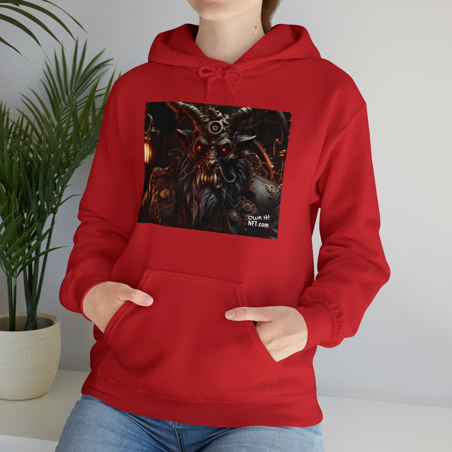 Steampunk Krampus NFT Art Unisex Heavy Blend™ Hooded Sweatshirt