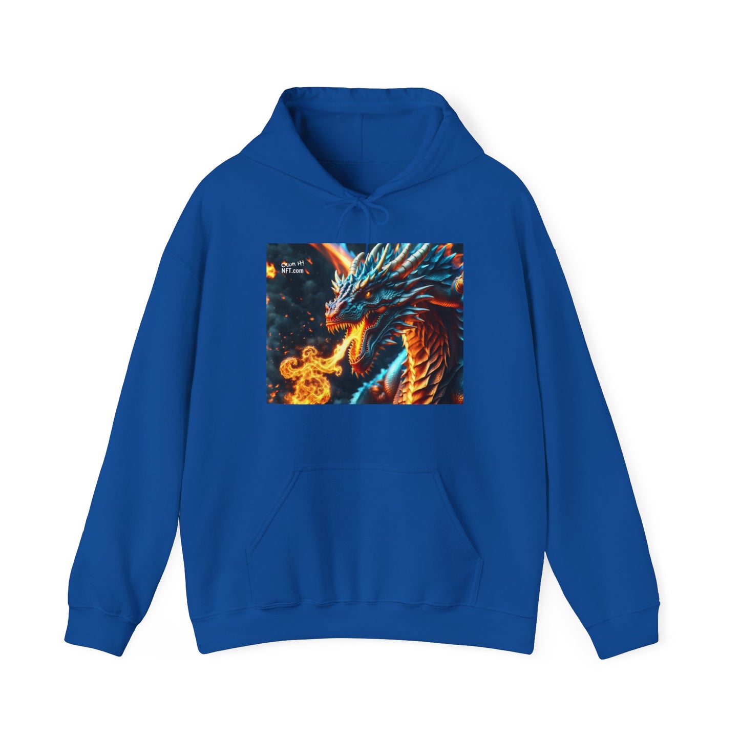 Fan Inspired Fire-Breathing Dragon NFT Art Unisex Heavy Blend™ Hooded Sweatshirt