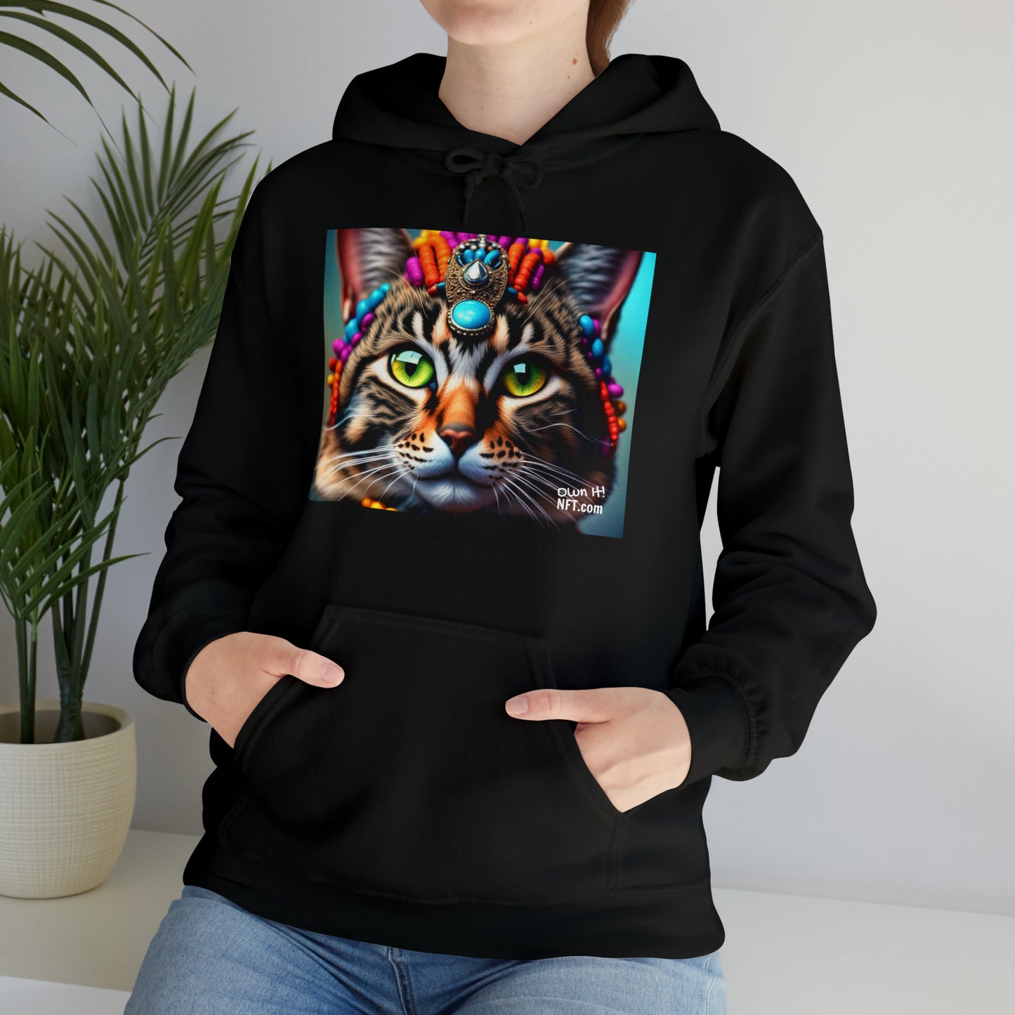 The India Princess Cat Profession NFT Art Unisex Heavy Blend™ Hooded Sweatshirt