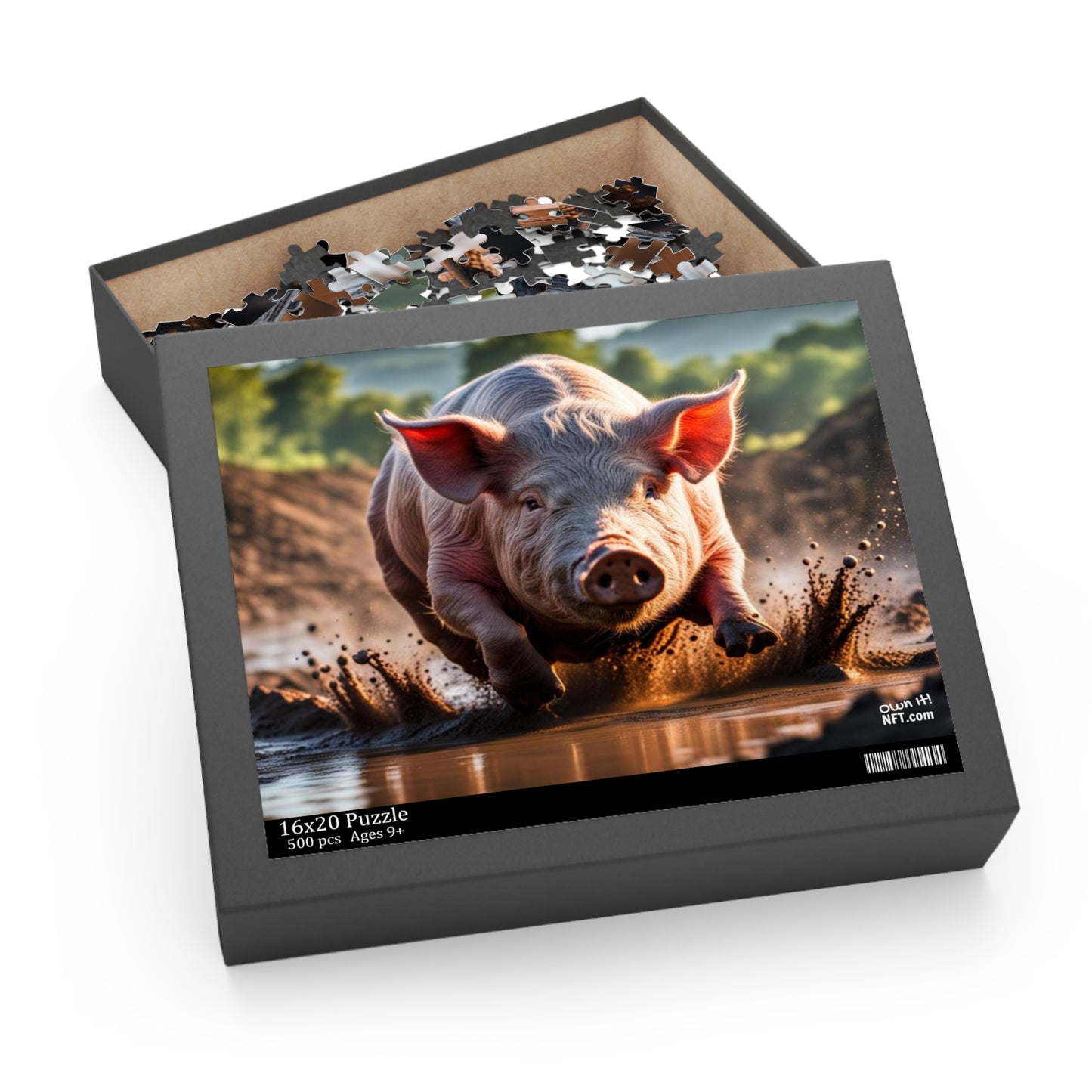 The Pig in Mud Everything Else Art Collection Puzzle (120, 252, 500-Piece)