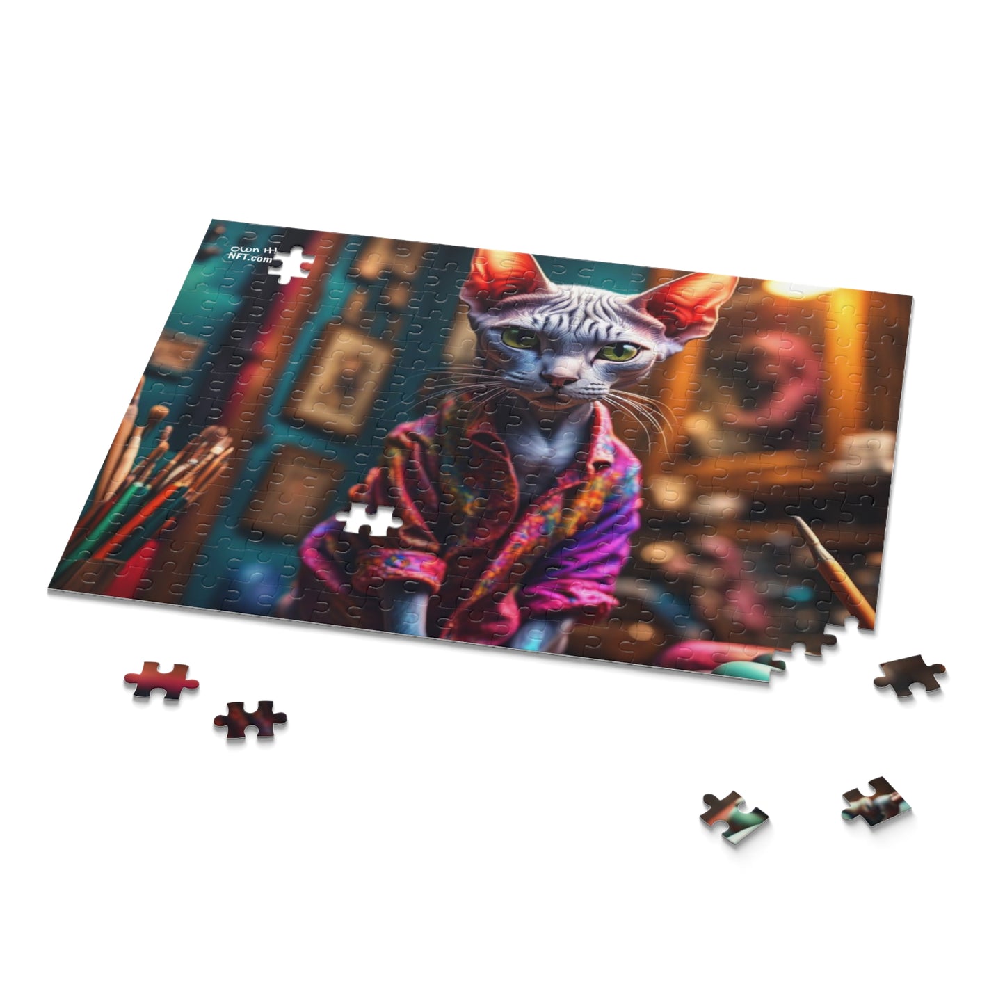 Artist Cat Profession NFT Art Collection Puzzle (120, 252, 500-Piece)