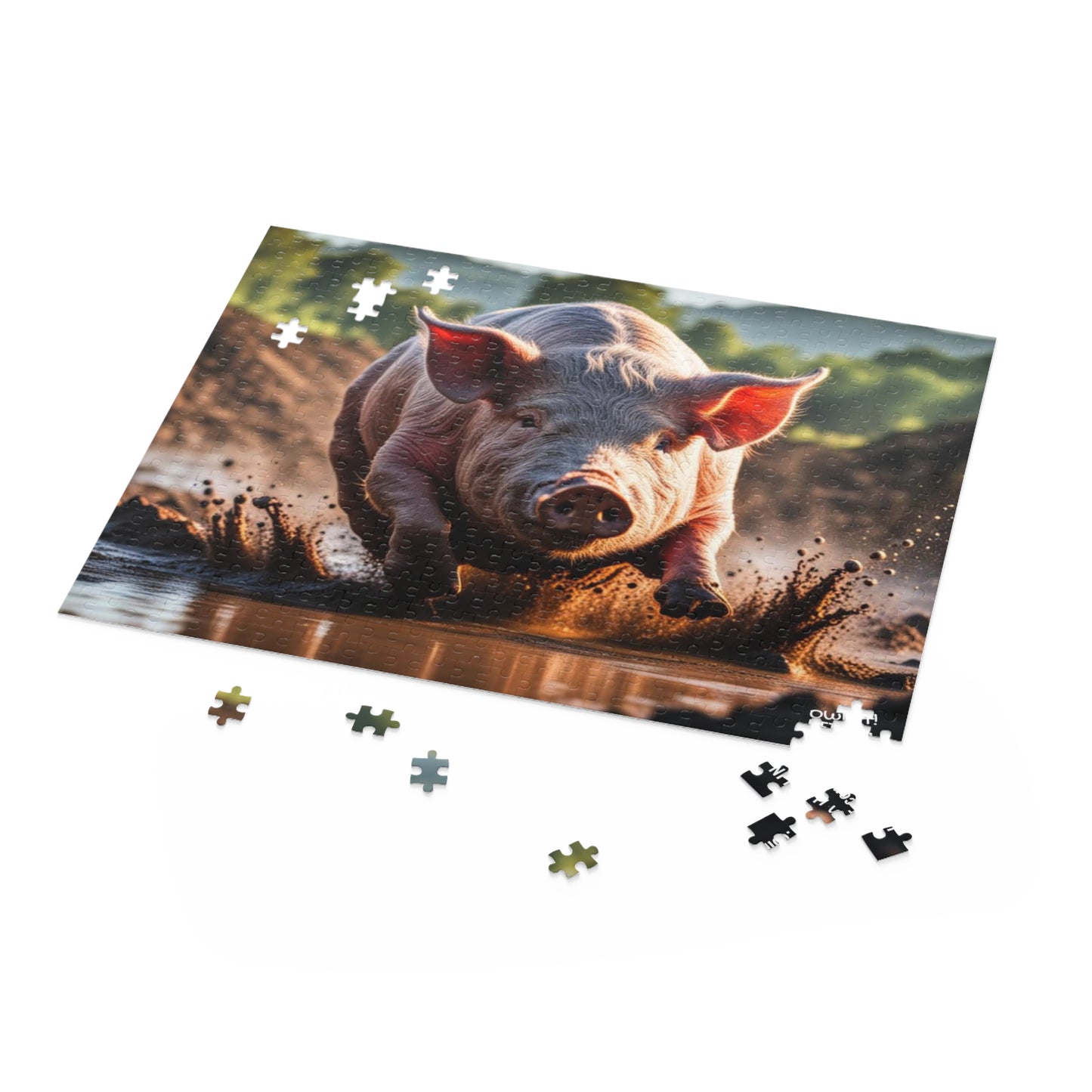 The Pig in Mud Everything Else Art Collection Puzzle (120, 252, 500-Piece)