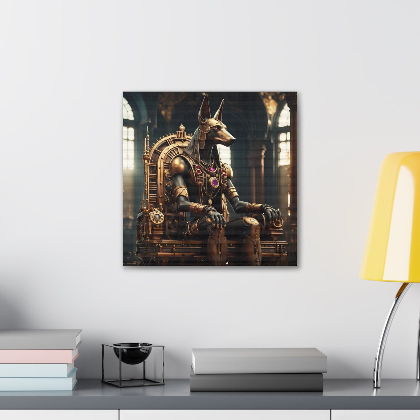 Steampunk Egyptian God Anubis NFT Art Canvas Gallery Wraps