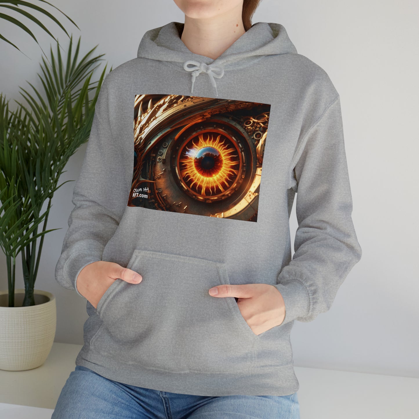 Steampunk Dragon's Eye NFT Art Unisex Heavy Blend™ Hooded Sweatshirt