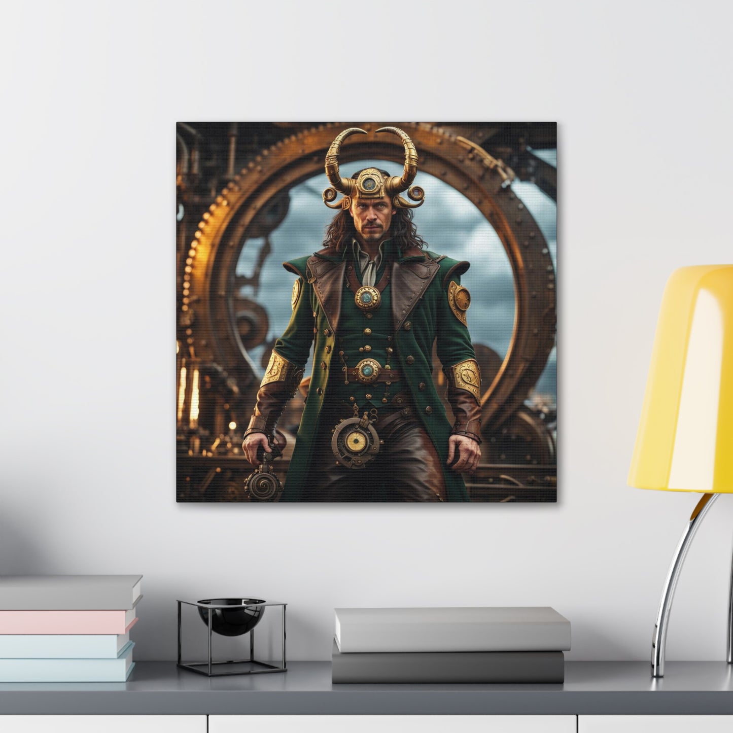 Steampunk Norse God Loki NFT Art Canvas Gallery Wraps