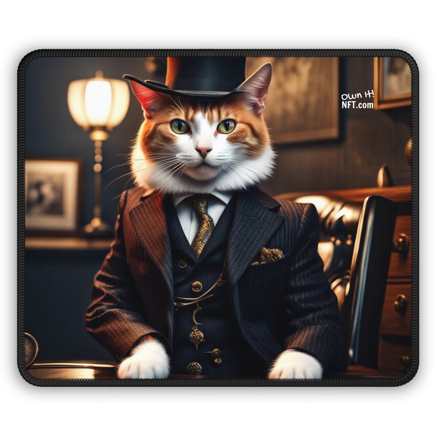 The Mafia Boss Cat Profession NFT Art Gaming Mouse Pad